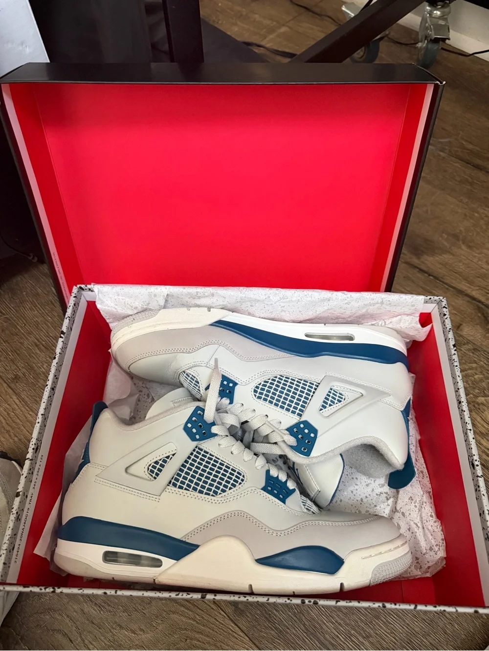 Air Jordan 4 Retro military blue sneakers 10.5men